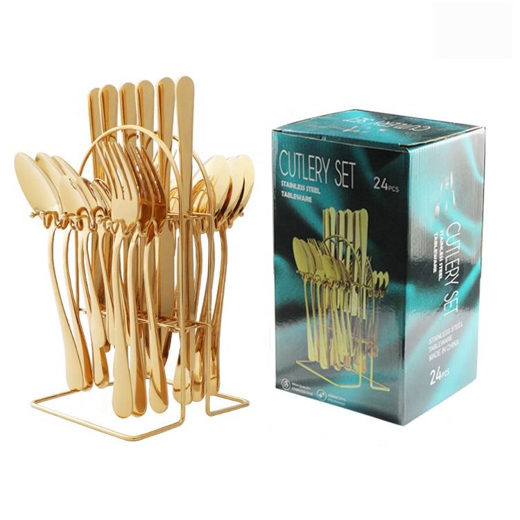 Hanging Silverware Set ( 24 Pcs )